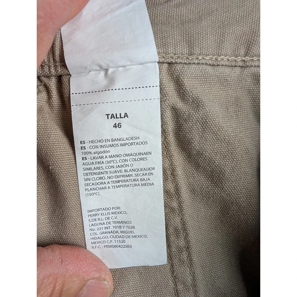 Savane‎ Mens Cargo Shorts Khaki Tan Size 46  Elastic Waist Cotton Utility